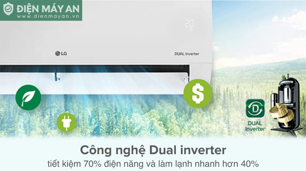 Điều hòa LG Inverter 9000 BTU 2 chiều B10END1